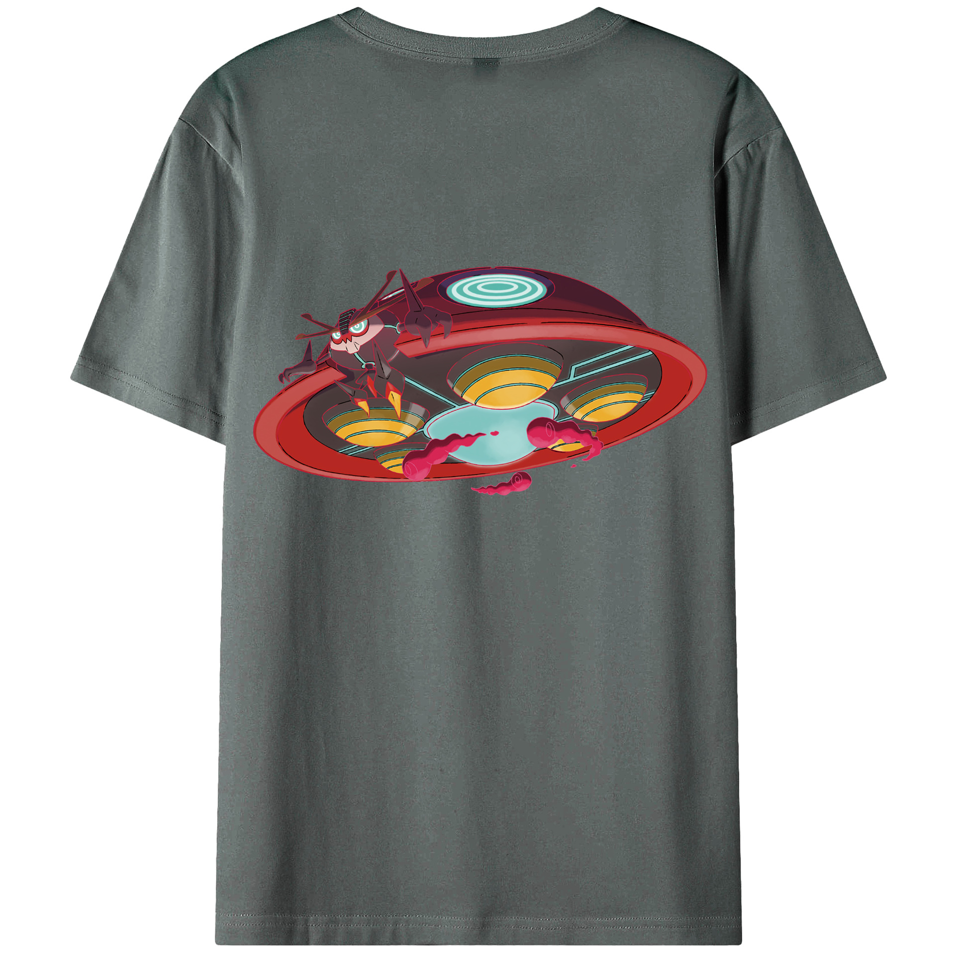（画像用） ポケットモンスター Pokémon 綿100％ メンズ半袖Tシャツ（バックプリント） 通気性